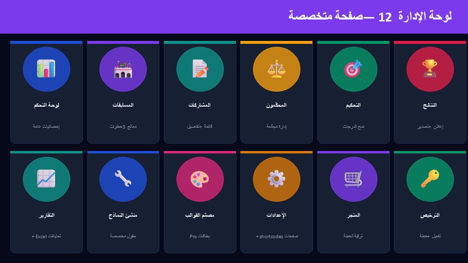 اضافة ادارة المسابقات